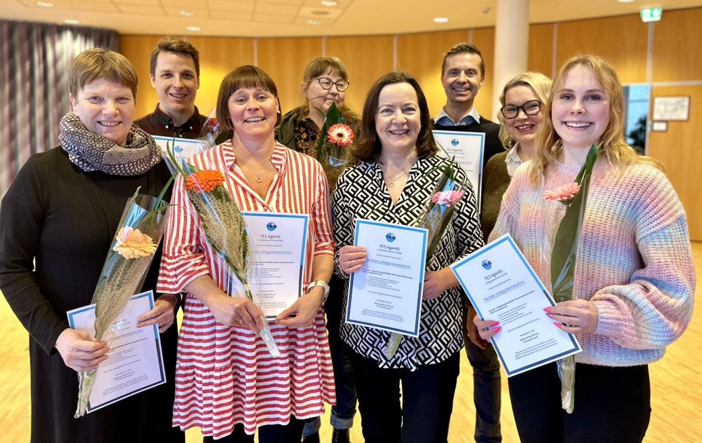 Pargas stads företagsteam har blivit utsedd till ett av årets YES-agenter! 🙌