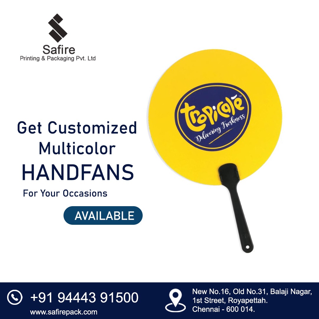 SafirePack's tweet image. Business listings of Hand Fans, Hand Held Fan manufacturers, suppliers and exporters in Chennai.
Refer this website:safirepack.com
#handfans #beautiful #customized #plastic #design #chennai #kerala #coimbatore #trivandrum #ernakulam #royapettah #thirunindravur #wholesale