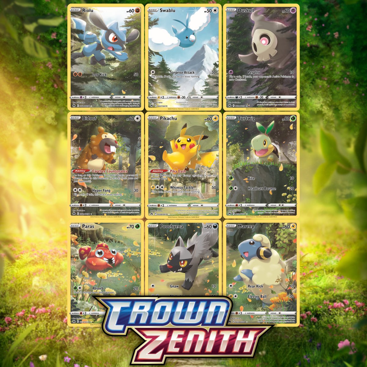 Collect all 9 of these Galarian Gallery cards to complete this beautiful set.  Crown Zenith ETBs and Collection Boxes available now on our website!  #CrownZenith #Pokemon