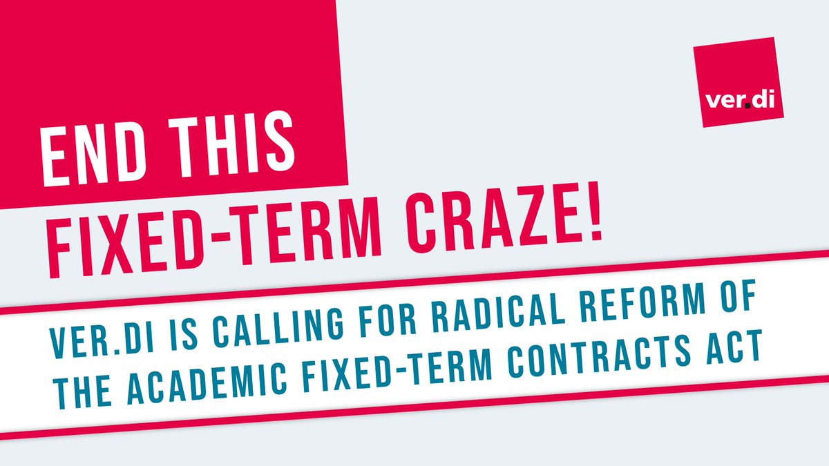 Sonja_Staack's tweet photo. Now also available in english: @_verdi's demands for the amendment of the Academic Fixed-Term Contracts Act (#WissZeitVG) - End this fixed-term craze! ✊ #IchbinHanna https://t.co/M60Vm3sEhu https://t.co/o1CVyELMDp