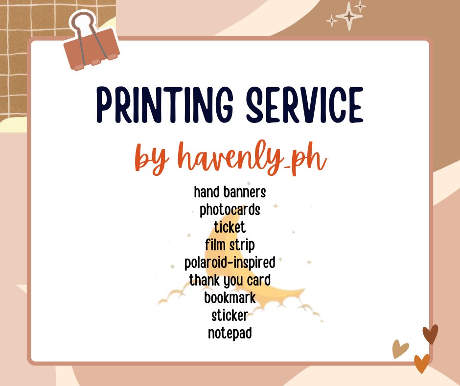 havenlycraft's tweet photo. Hi! Welcome to Havenly PH 🌙

pricelist/details:
https://t.co/rQHyLpm7Rp

proofs: #havenly_proofs 
updates: #havenly_updates 

dm for inquiries

wts lfb printing service concert freebies hand banners filmstrip photocard polaroid mail sticker https://t.co/TbNpk3eX4B