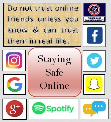 ThaneCityPolice's tweet photo. आपण ज्यांना चांगले ओळखतो व त्यांच्यावर विश्वास ठेवू शकतो अशाच ऑनलाईन मित्र/ मैत्रिणी वर विश्वास ठेवा अन्यथा नाही. #BeAlertStaySafe https://t.co/113tfdL6Oj