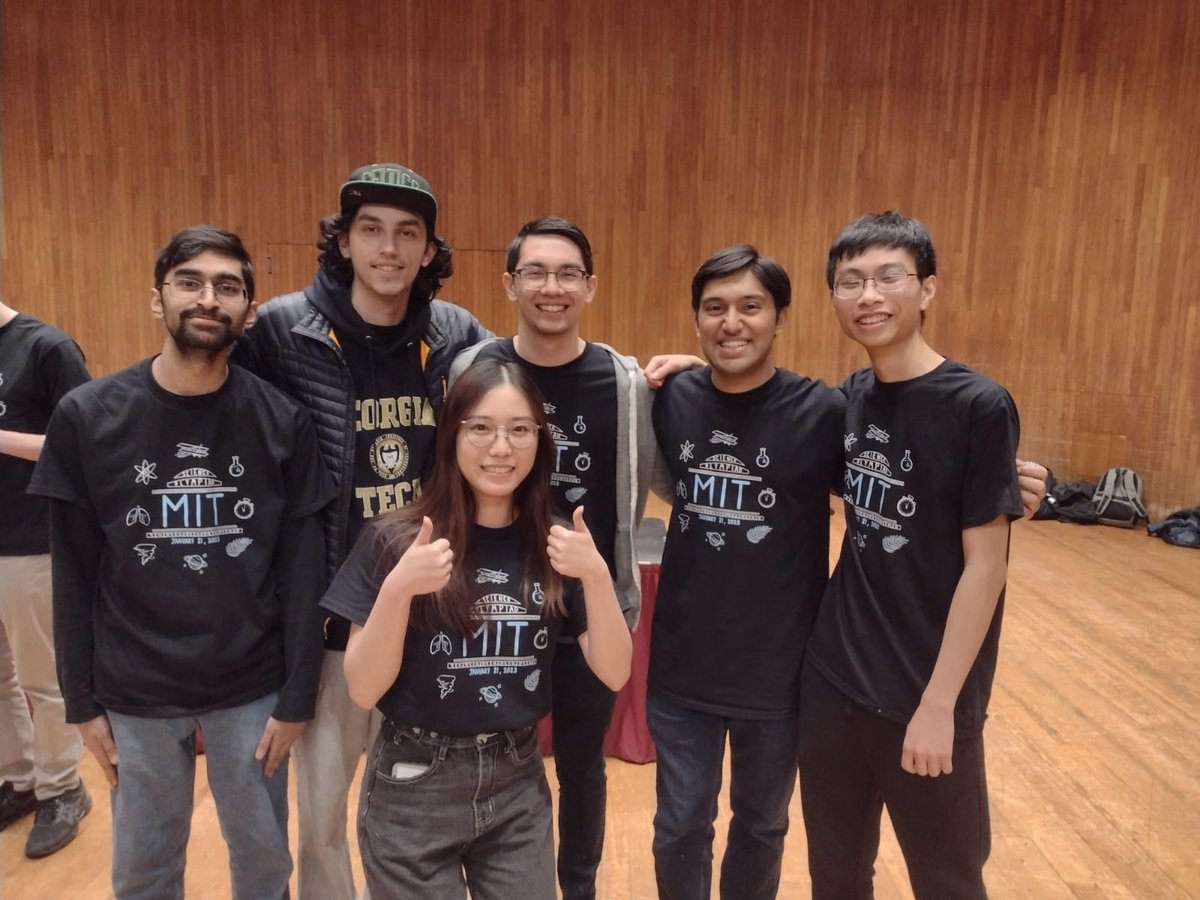 GASciOly's tweet photo. Georgia was well represented by these 6 Event Supervisors at the MIT Invitational this past weekend. Proud of our young SO alums all of whom are from or graduated from @GeorgiaTech @SOAlumniNetwork https://t.co/ba86oNJrMw