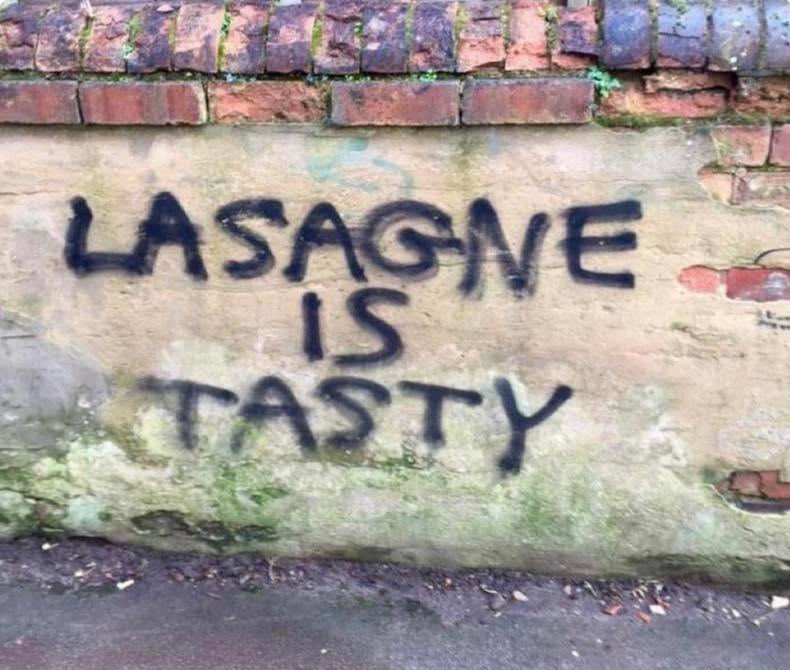 I love thought-provoking graffiti.