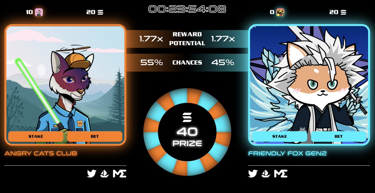 We are facing off against @FoxDAONFT in a STAKING BATTLE! ⚔️

STAKE GEN 2 CATS AND FUCKING CRUSH IT.