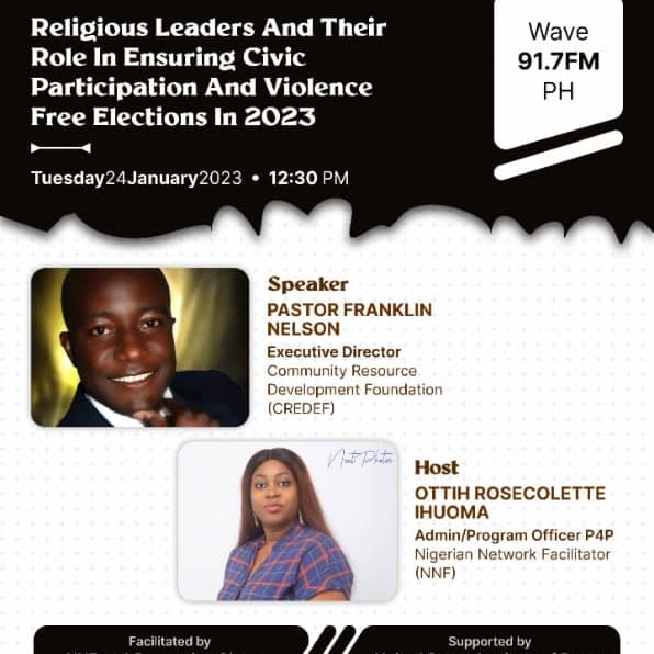 If you are a Christian or you go to church, you have a responsibility to God first and to our country to ensure that the forthcoming 2023 general elections are fraught with peace and credibility.
 join the conversation