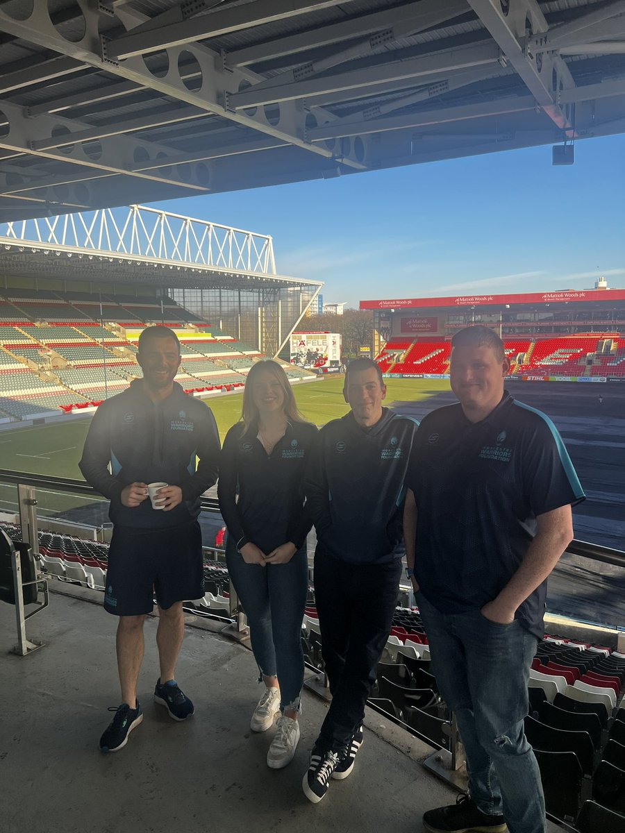 Worcwarriorsfdn's tweet image. Foundation team on tour today @leicestertigers for the #projectrugby planning meeting 

@premrugby 

#cecilslegacy #heretostay
