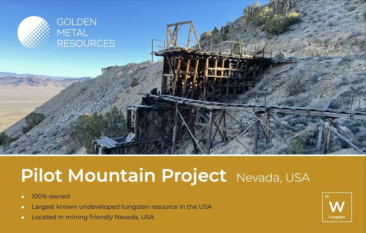 PowerMetRes's tweet photo. In case you missed it here's our latest fact sheet dedicated to #POW 83.13% owned @GoldenMetalRes Pilot Mountain #tungstenproject.
Download it here: https://t.co/DqKmcSEqH3
#POW #GMT #Exploration #Invest #Tungsten https://t.co/lh4JVrw0Tk