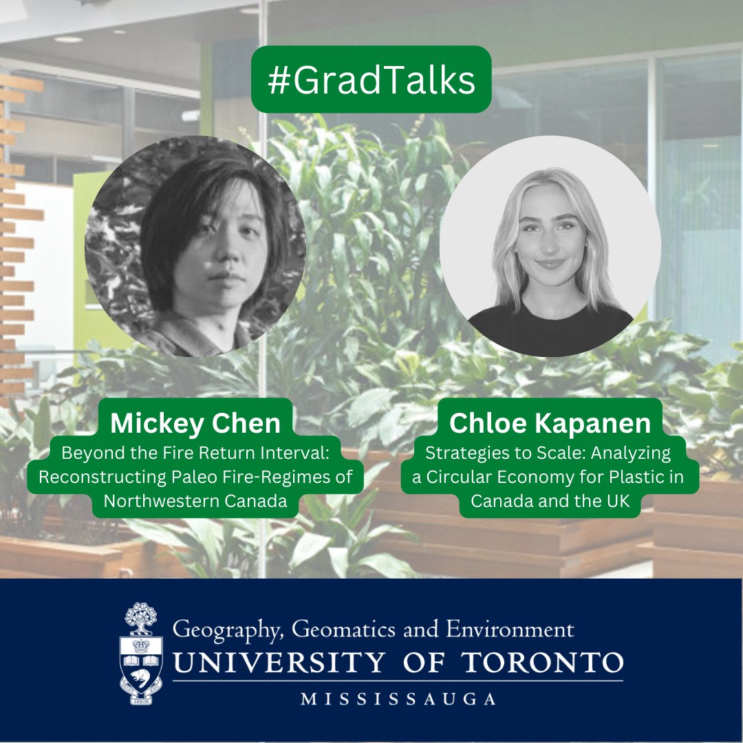 UTM_GGE's tweet photo. Thank you Scarlett Rakowska, Chloe Kapanen and Mickey Chen, for sharing your research at the first #GradTalks meeting of 2023. https://t.co/RJv9y1lNnF