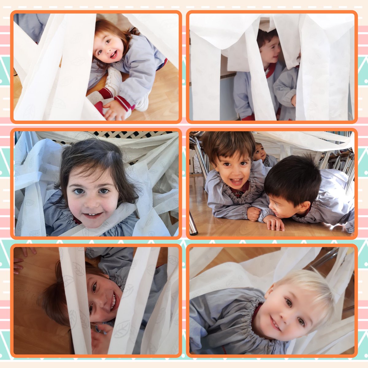 colegiosilbcn's tweet photo. Les granotes juguem amb paper higiènic 🐸💚🧻 hem fet túnels, coves, boles... rient sense parar 🤪
#colegiosil #maternalsil #maternal #educacióinfantil #educacióninfantil https://t.co/qZNjvKfMS6