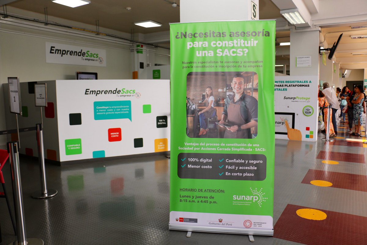 SunarpOficial's tweet photo. 📣 ¡Atención emprendedor! EmprendeSACS está cada vez más cerca de ti.  💪
📌 Te esperamos de lunes a viernes de 🕞 8:15 a. m. a 4:45 p. m. en el nuevo módulo de atención EmprendeSACS, ubicado en la Oficina Registral del Callao, en la av. Sáenz Peña Nº 1329. https://t.co/BLLqPH7NN0
