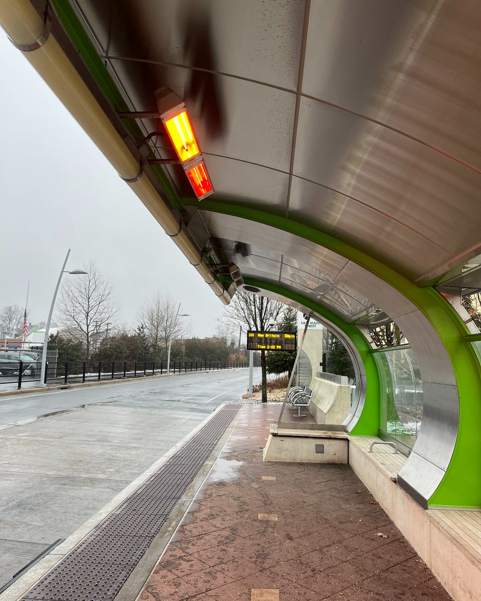 CTfastrak Overhead Heaters - Less 🥶. More 🥰.

#CTfastrak #WinterTravel #CentralCT #TransitIsATrip