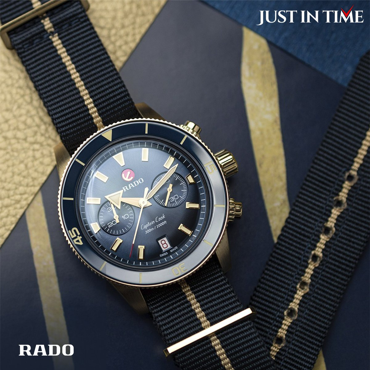 The Captain Cook Chronograph is so versatile; exactly what the situation requires.
.
.
.
#JustInTime #JustInTimeWatches #WatchStore #Rado #FeelIt #Watches #LuxuryWatches #PremiumWatches #RadoWatch #LuxuryGifting #FeelTheMoment #RadoGifting #RadoHolidays #RadoCaptainCookChrono