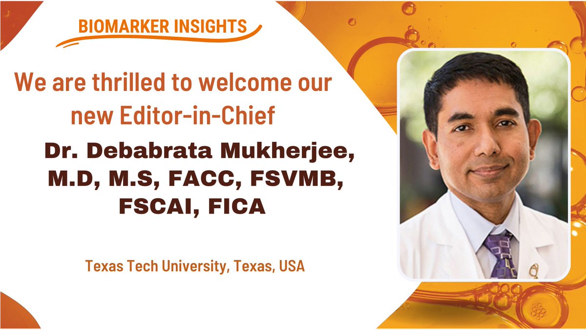 We are thrilled to introduce our new Editor-in-Chief, Dr. Debabrata Mukherjee MD, FACC. 
Welcome to the team. We're pleased to have you on board! @TTUHSCEP