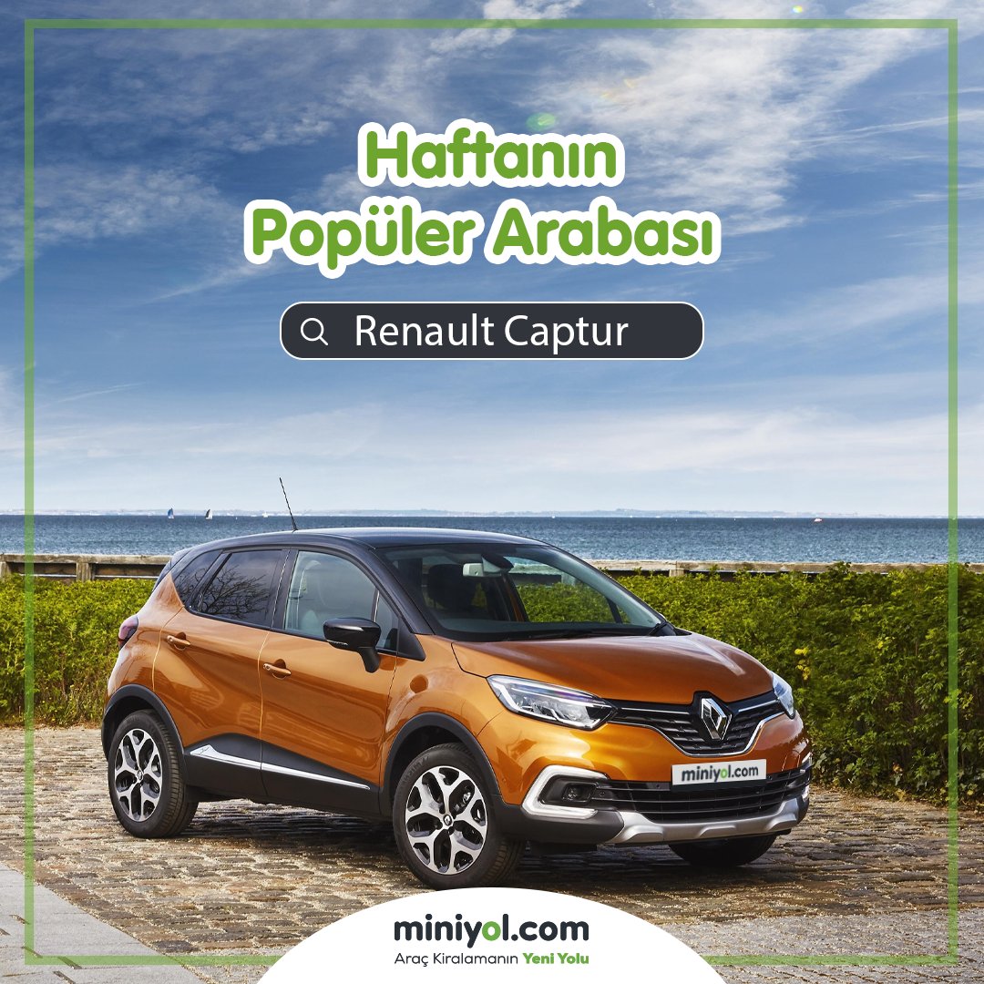 Miniyol’da bu haftanın en çok aranarak yıldızı olan aracımız Renault Captur.⭐️

#miniyol #araçkiralama #renaultcaptur #haftanınaracı