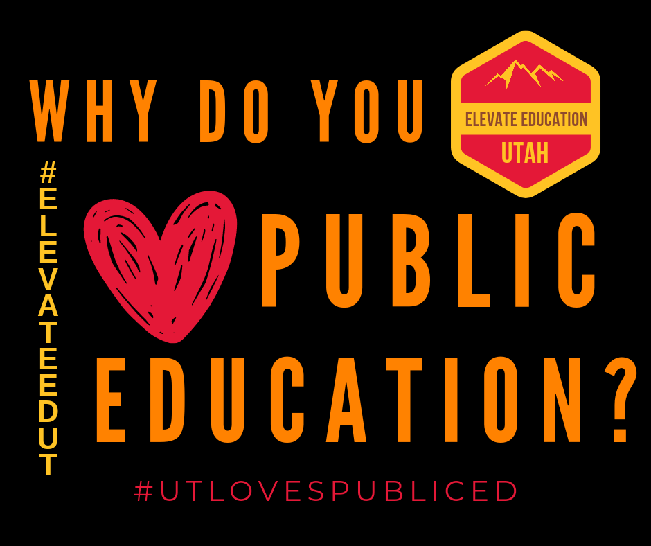 Today kicks off the 2nd annual UT Loves Public Ed Week!

Tell us why you love public education! Tag a friend or two to challenge them to share as well. 

Use #utlovespubliced and #elevateedut 

#uted #utpol