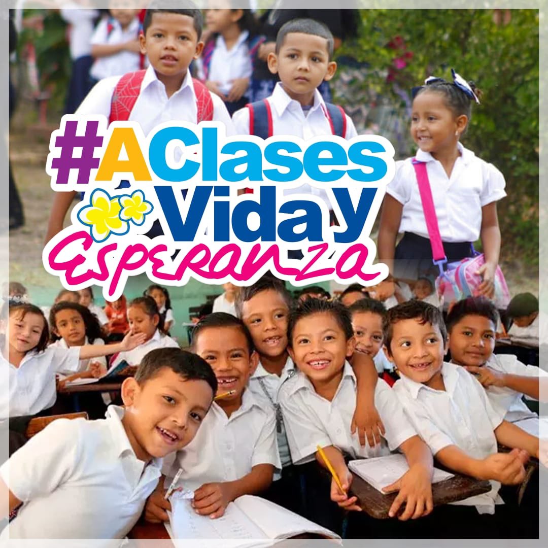 #AClasesVidayEsperanza así amaneció hoy #Nicaragua porque todos sus hijos en edad escolar están cargando su mochila y van con Alegría a su casa de estudios ✏️ #UnidosEnVictorias
