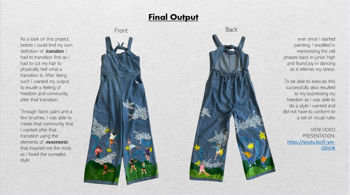 iyaandthesun's tweet image. This was last semester's project and the most proudest one I have made to this day. Very satisfied on this piece and also enjoyed painting with textile paint again. Isipin mo yun sa hell week nakaya mo pang mag ganyan??? *pats on the back 1st sem iya

#artph #textilepaint