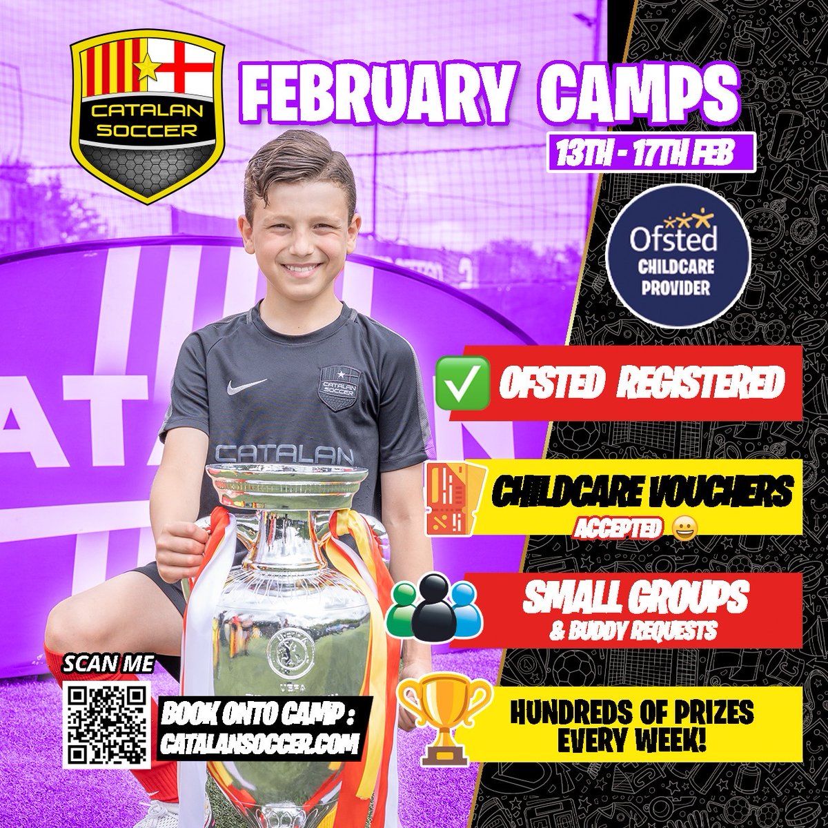 🌟FEBRUARY ICON CAMPS🔥

Between the 13-17th of February we will be recreating the most ICONIC goals ever scored!

Make sure to head over to our Facebook &amp; Instagram to find out more!

Follow the link below to book your child’s space now!

buff.ly/3HmZYhG

💛CATALAN❤️