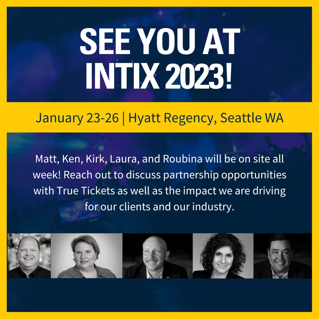 true_tkts's tweet image. Heading to Seattle for #INTIX2023? 
True Tickets will be on site all week! Looking forward to discussing partnership opportunities as well as the tangible impact we are driving for our clients and our industry.

#Intix #Ticketing #Conference #arts #entertainment