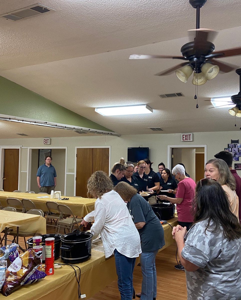 coyotebsm's tweet photo. BSM lunch begins today for the spring semester.  Todays meal is pulled pork sandwiches, chips and drinks https://t.co/RW4jxstytl