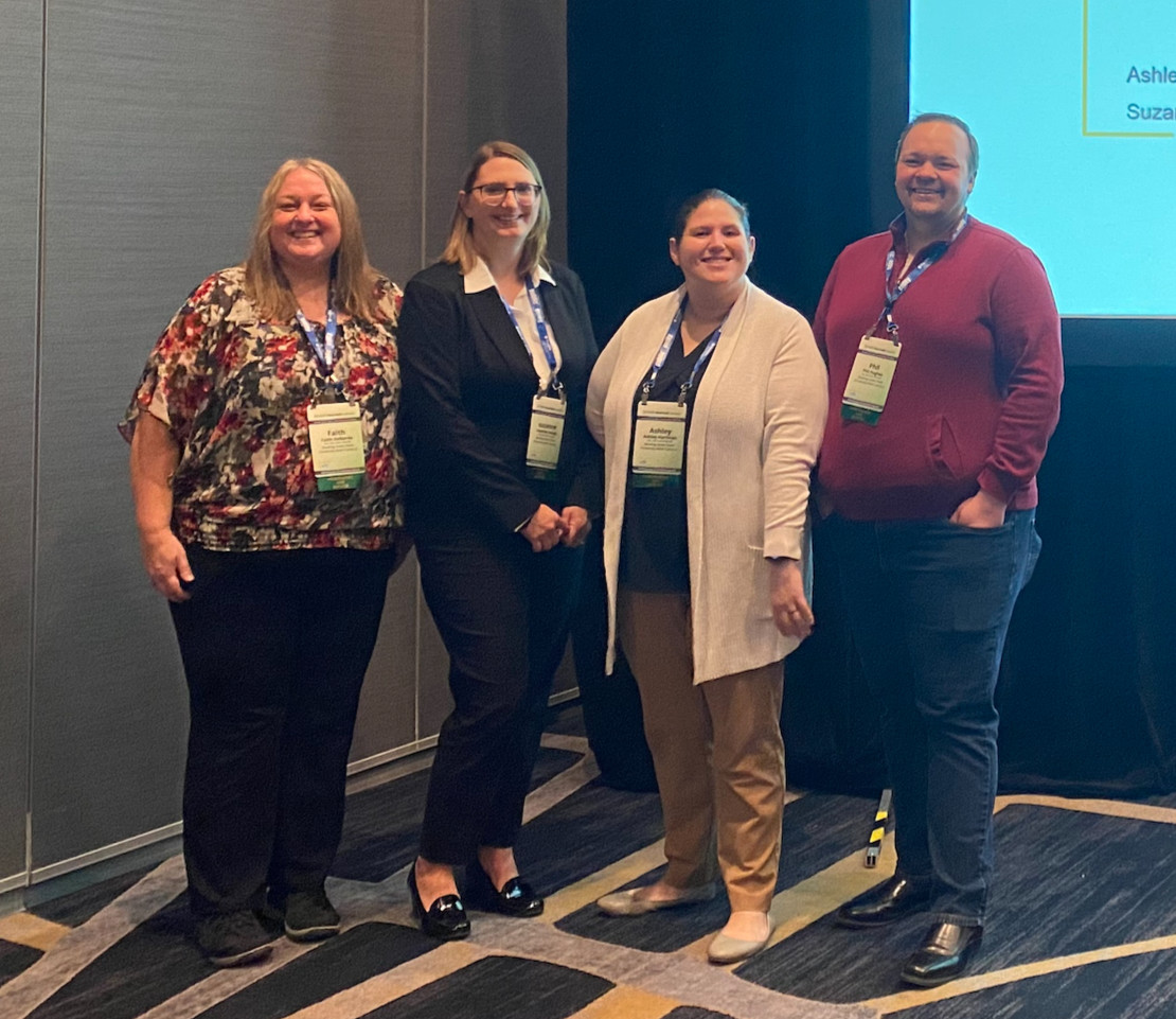 Ashley Hartman, Health Educator, and Suzanne Swoap, MSW Intern, presented on the @bgsupaws therapy dogs at the NASPA Strategies Conference last week. Faith DeNardo, and Phil Hughes also represented BGSU through the SAMHSA grant, Garett Lee Smith Campus Suicide Prevention Grant.