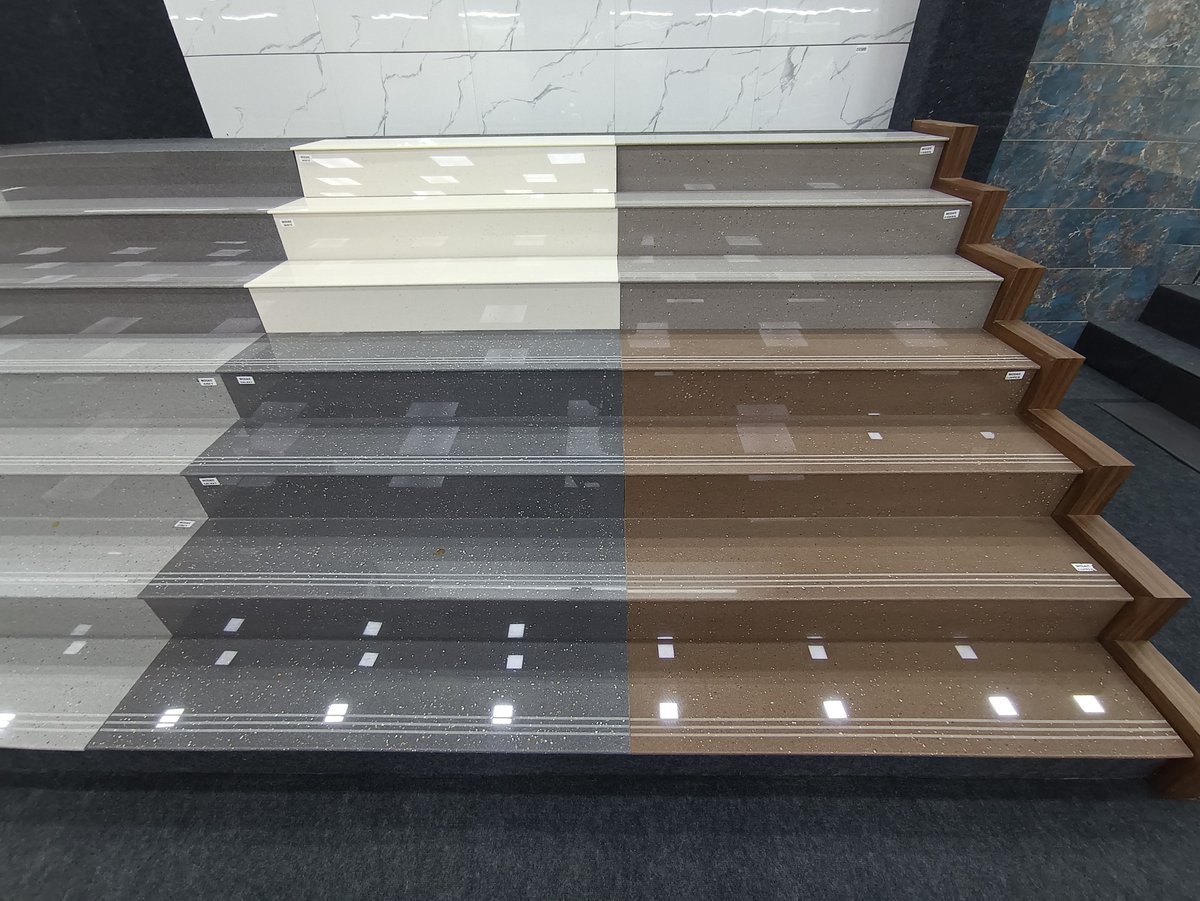 World class porcelain stair tiles available in all colors. #mbogointerior use quality and durable materials. #porcelaintile #ceramic #tiles #interiordesign #flooring