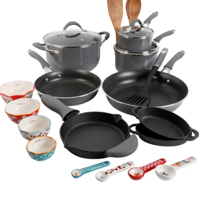 Inoavacom's tweet image. Inoava.com #24piececookwareset: #nonstickcookwareset: The Pioneer Woman 24PCS Aluminum Non-stick Cookware Combo Set: inoava.com/product/the-pi…