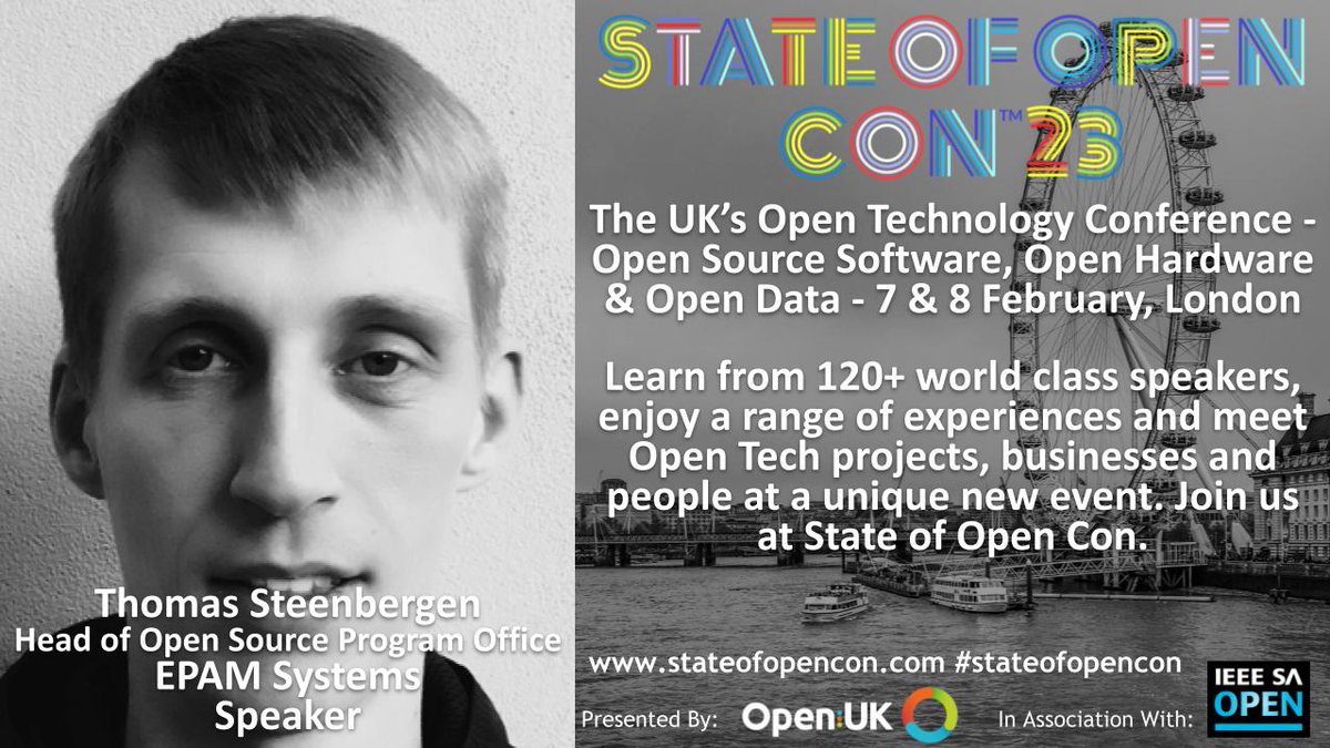 We can't wait to have <a href="/tsteenbe/">Thomas Steenbergen</a>, <a href="/EPAMSystems/">EPAM Systems</a>, join us at #stateofopencon for the Security Track. Two weeks to go! Do you have your ticket? Register here: stateofopencon.com/tickets/