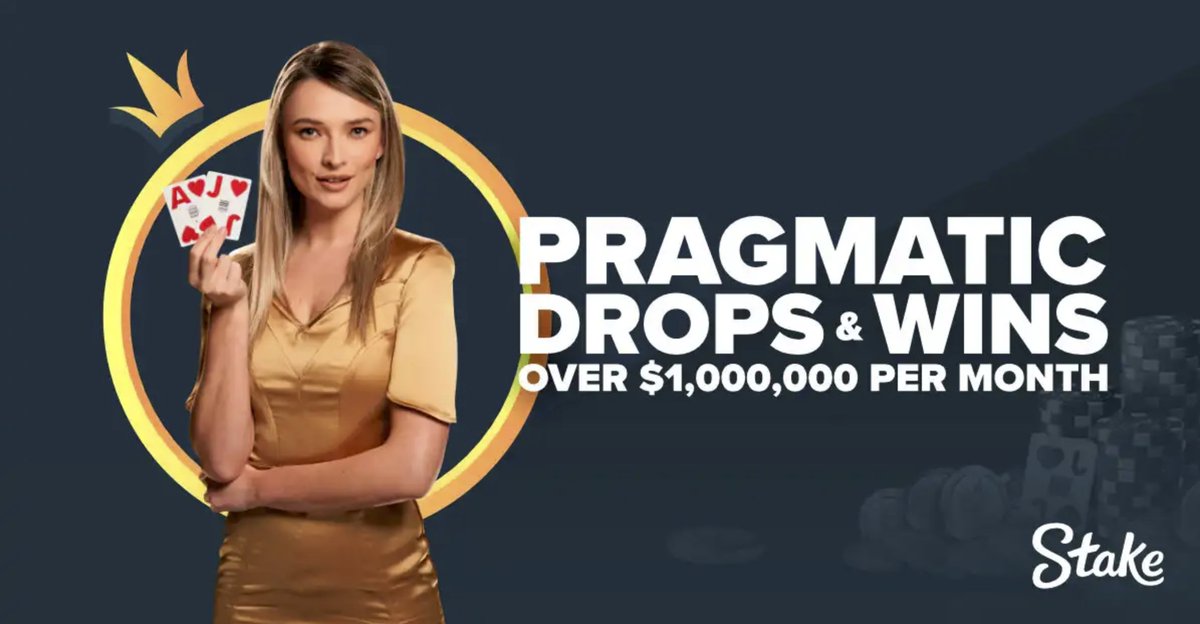Stake's tweet photo. Be rewarded for enjoying Pragmatic's range of slots and live games on Stake! 🎰

Every month, we award over $1,000,000 in random drops to Pragmatic players! 💰

https://t.co/cgd0Uitr2h 👈 https://t.co/byFIYxCEBm