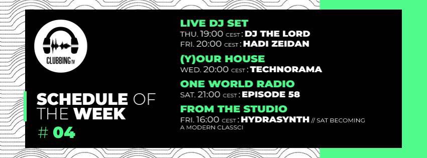 ClubbingTV's tweet photo. 💯Your Clubbing schedule of the week only on @ClubbingTV ❗️
#specialshows #scheduletoday #scheduleoftheweek #djsets https://t.co/mu7Qd6Pg9p