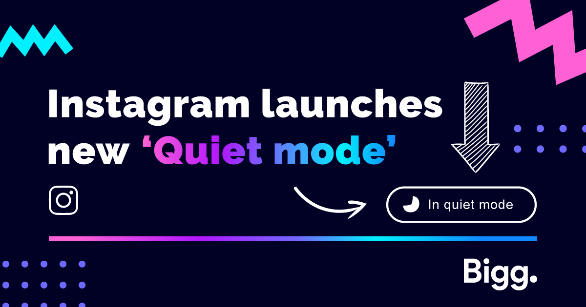 BiggMedia's tweet photo. Instagram has launched a new feature! 📸

'Quiet mode' is designed to help people focus and to encourage users to take regular breaks from the platform. Once enabled, all notifications will pause, and an auto-reply will send if someone messages you. 

Keep reading 👇 https://t.co/JpJq5pKKpU