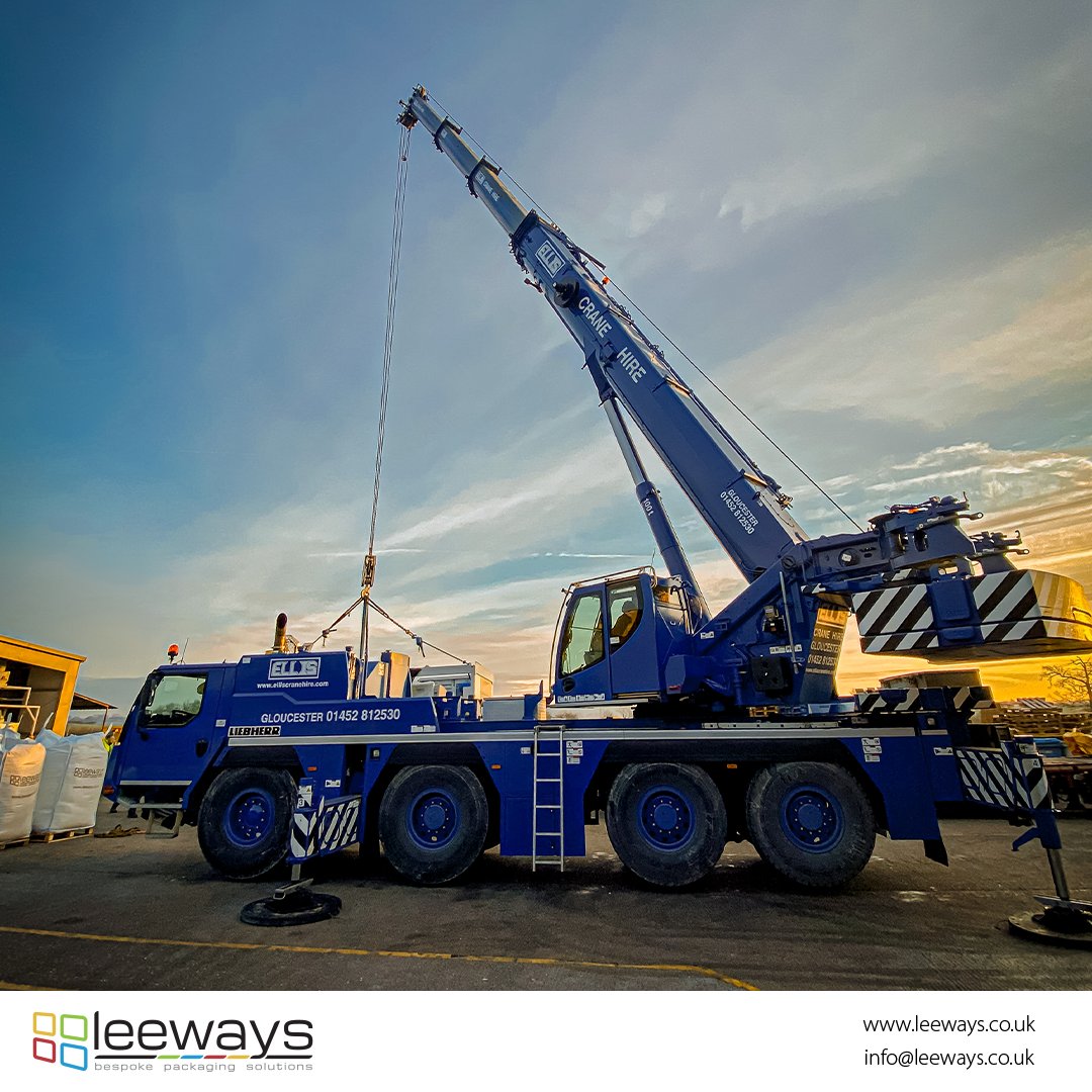 Leeways_Pack's tweet photo. A crane in the yard can only mean one thing!

We have just welcomed a new member to the Leeways production team! Investing in the latest energy-efficient production equipment forms part of our #sustainability pledge, helping to lower the carbon footprint we leave as a #business. https://t.co/lgU08lj3s3