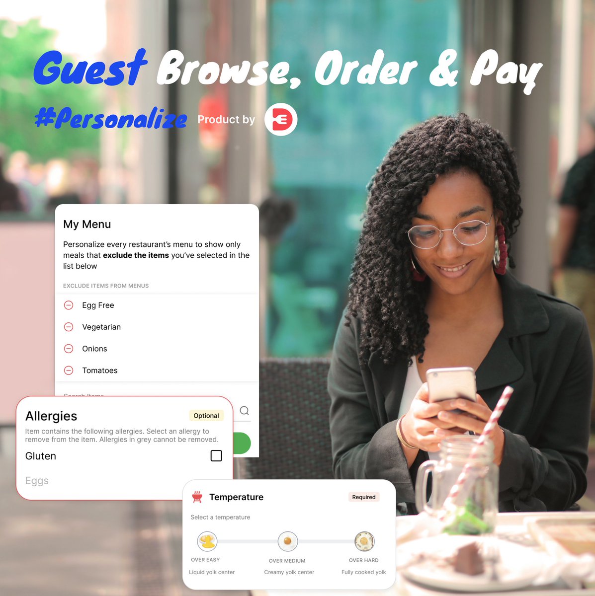 More than 90% of guests want a personalized experience. Make it even easier with visual customizations that greatly reduce prep errors while preparing guest orders! #EateApp for #Guests