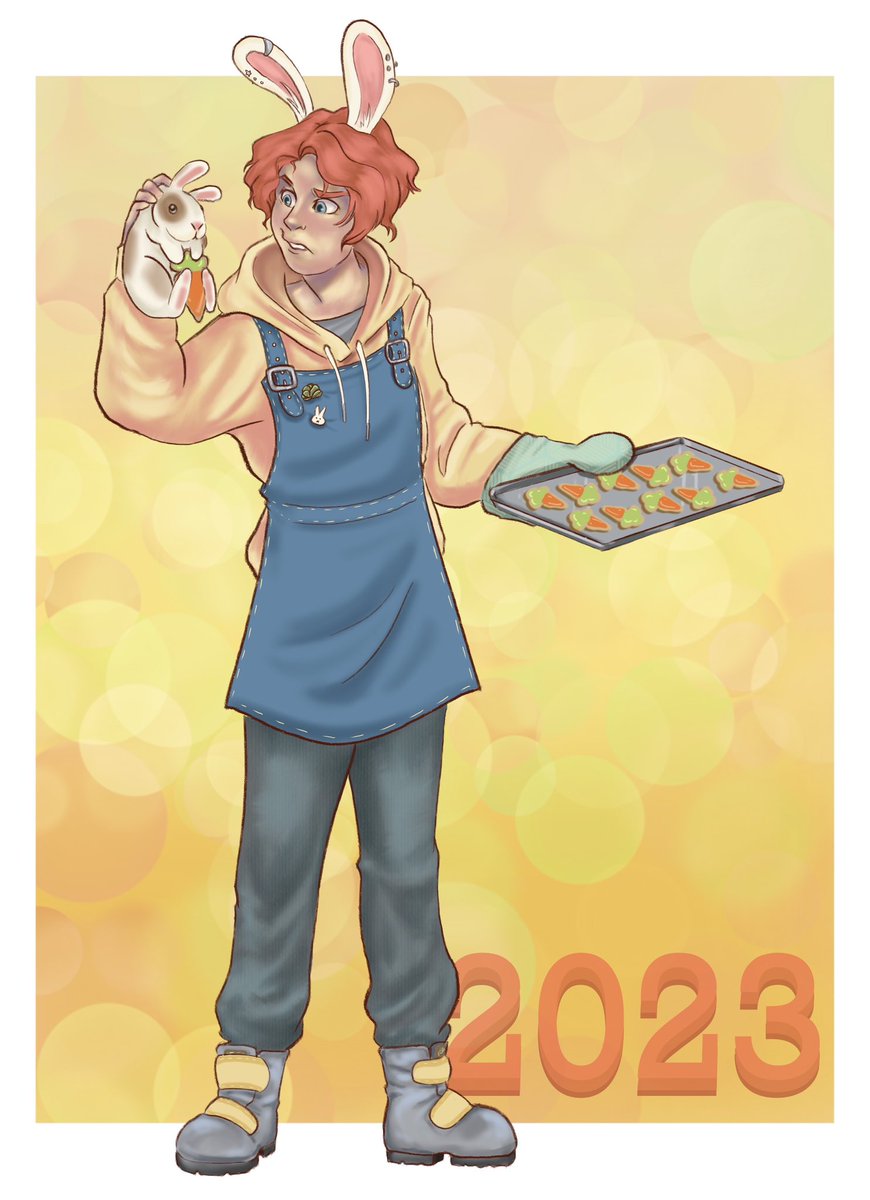 Brazentunes's tweet photo. Year of the 🐰  Little different this year as I’m trying out a new style.  #LunarNewYear2023 #YearOfTheRabbit #illustration #bunny https://t.co/UZvoQAs1Dk