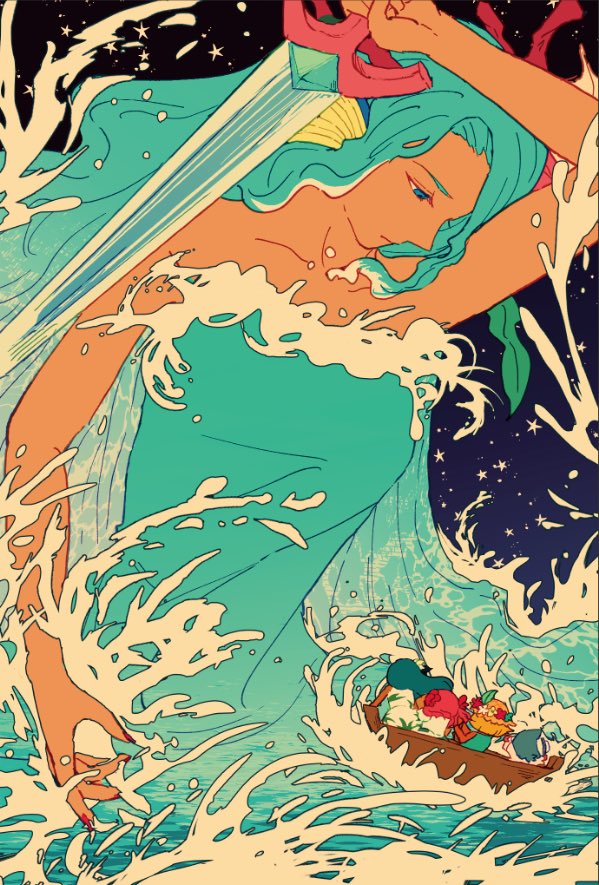 でかい🌊しか描いてない(しかも横向きしか描いてない) 