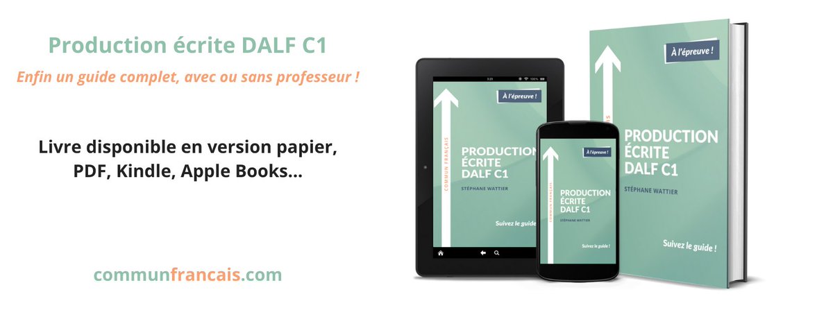 communfrancais2's tweet image. Enfin un guide complet pour la production écrite du DALF C1 ! Le livre suit une méthode explicite qui s’adresse aux candidats peu habitués à ce type d’écrits ou qui souhaiteraient améliorer leur technique.
#fle #productionécrite #essai #synthèse #dalfc1 #livre