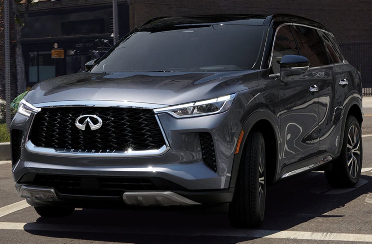 EngleInfinitiNJ's tweet photo. The exterior design of the QX60 represents a bold step forward for INFINITI, bringing elegance and sophistication to purposeful,SUV-oriented styling cues. https://t.co/NMYa18KrEy
.
.
.
#INFINITI #INFINITIofEnglewood #NewCar #UsedCar #Sedan #SUV #caroftheday #Offers #Lease #BuyNew https://t.co/TdSLyqm0x2
