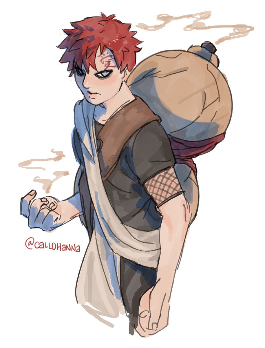 rough gaara for @mtio_art ! 🦝