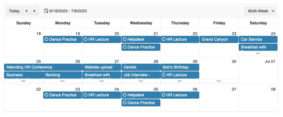 KendoUI's tweet image. Let me tell you about another cool feature in #KendoUI for #Angular💡! If you have to show appointments for several weeks ahead (or limit the visible weeks), you can use the MultiWeek view of the Scheduler component 🗓️! Check out the demo🧐: prgress.co/3iYouMI
#javascript