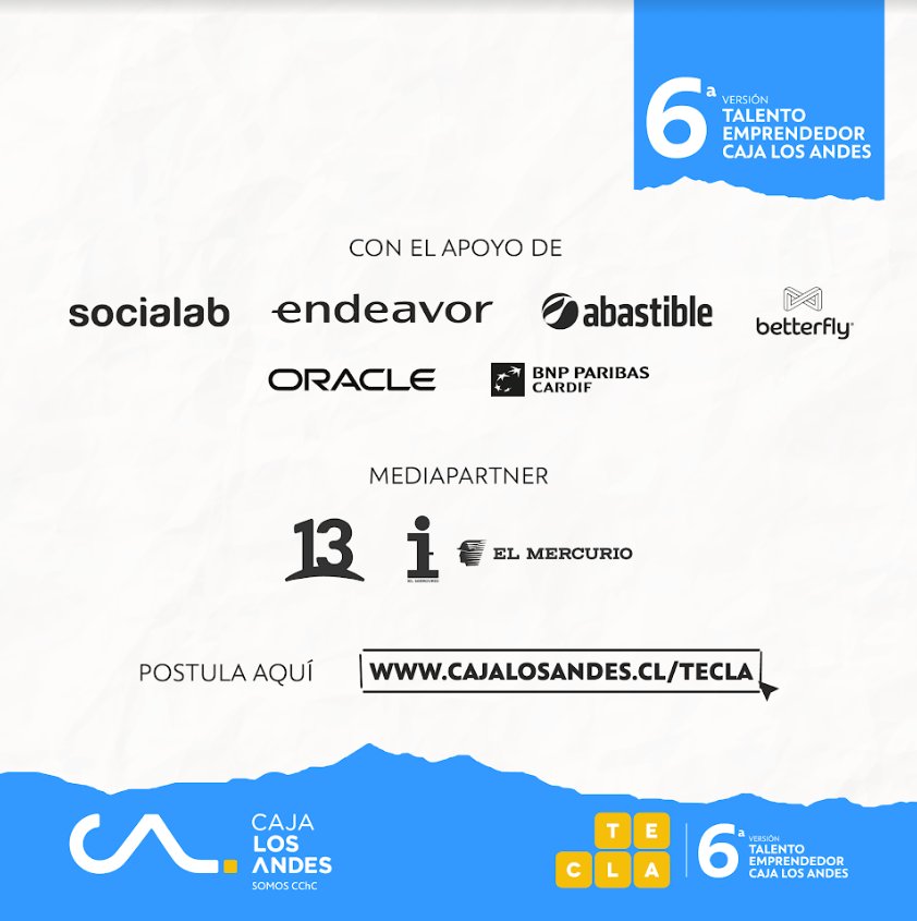 ¡Oportunidad para emprendedores!✈️Si tienes un emprendimiento o una startup social y buscas la consolidación, la expansión o la internacionalización, #TECLA6 es para ti. 

Postula ahora en www.cajalosandes/tecla
¡Súmate al cambio! #TeclaSinFronteras
