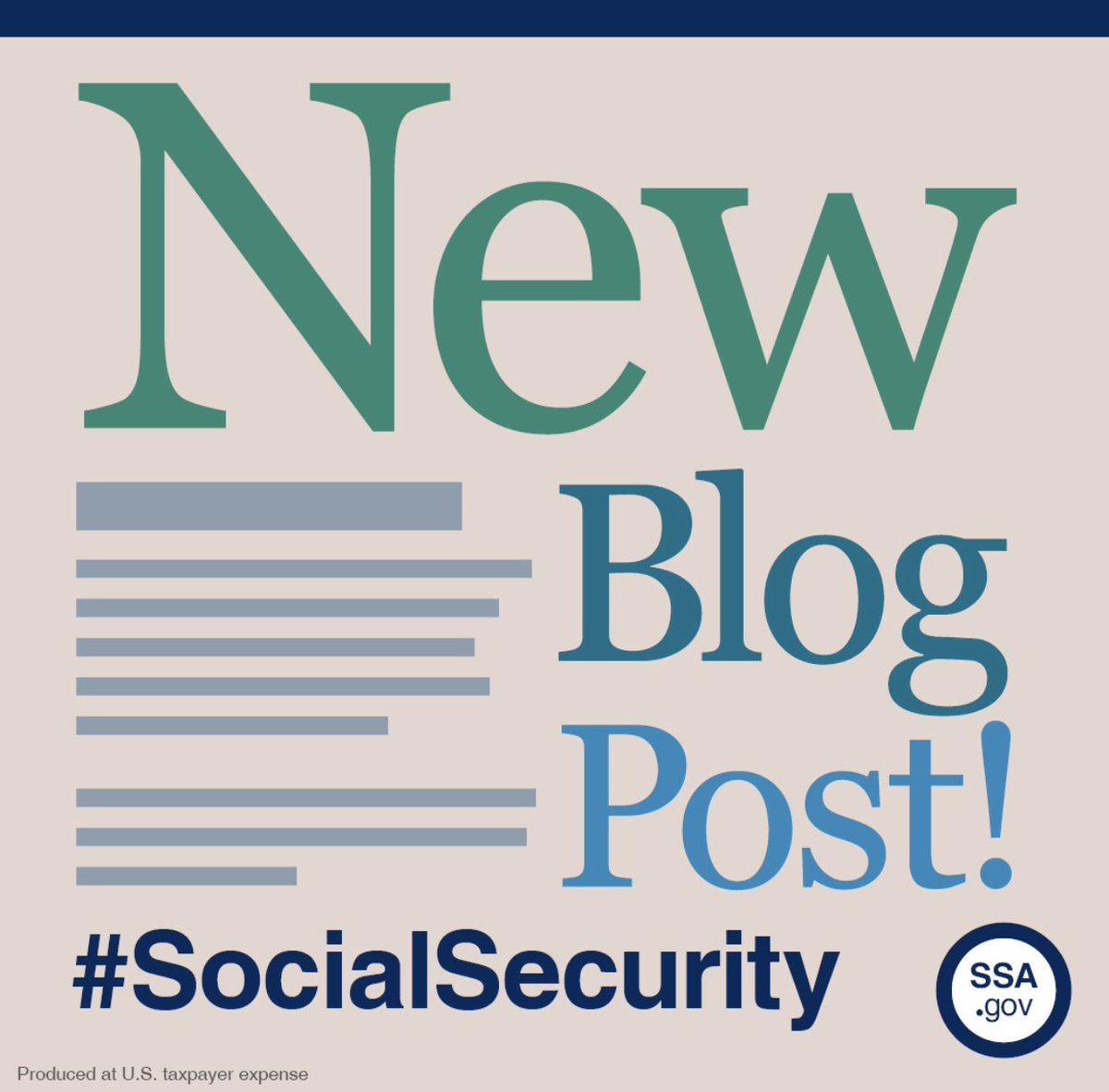 ssecurity2023's tweet photo. There is a new post on our #SocialSecurityBlog titled “Social Security’s Top 10 Webpages for 2023.” Learn more here https://t.co/aLqxMF7pgT