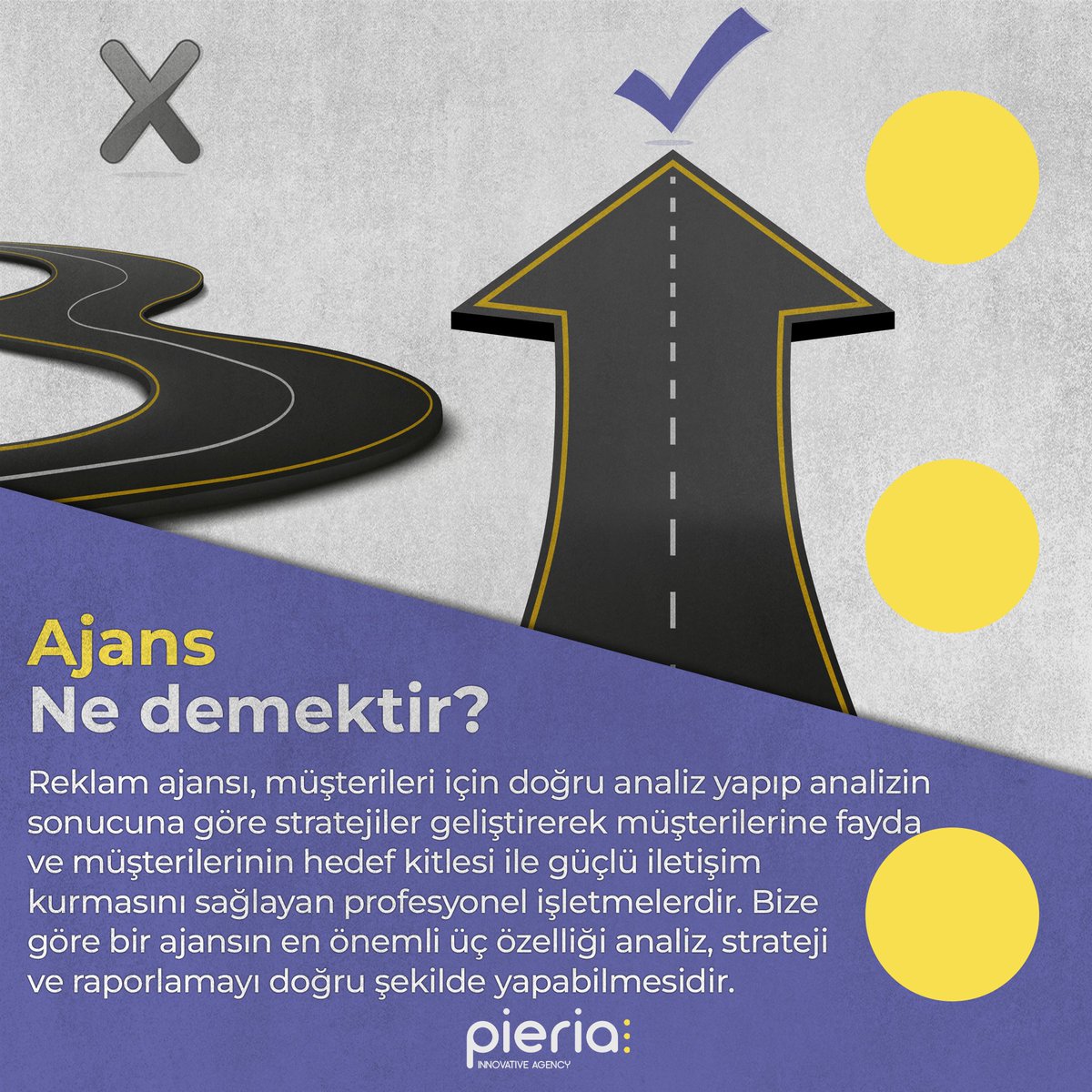 Reklam ajansı, müşterileri için doğru analiz yapıp analizin sonucuna göre stratejiler geliştirerek müşterilerine fayda ve müşterilerinin hedef kitlesi ile güçlü iletişim kurmasını sağlayan profesyonel işletmelerdir.

🌐 pieriareklam.com

#pieria #pieriainnovativeagency