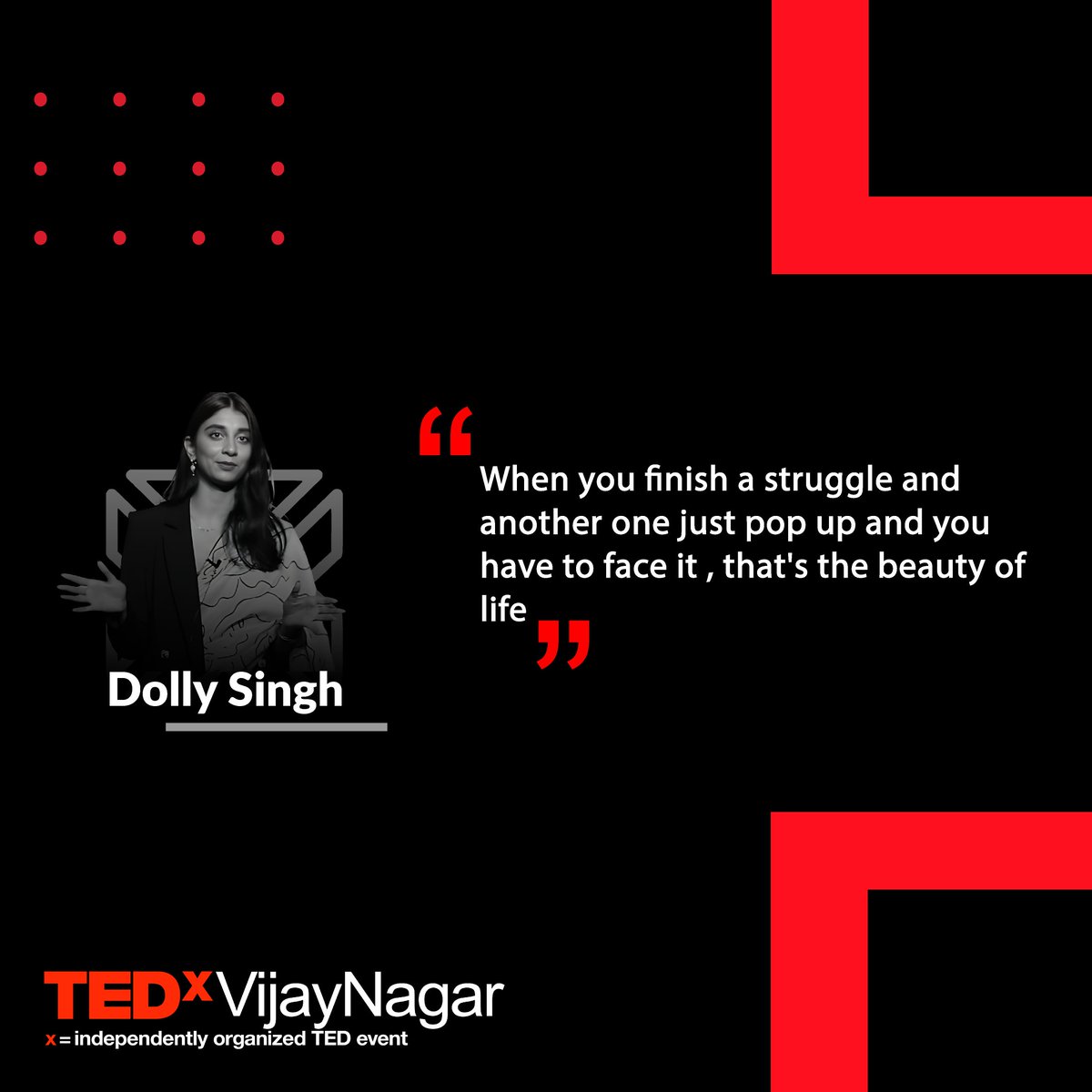 tedxvijaynagar's tweet photo. Embrace your struggles and find strength through them, for they have shaped you into the person you're today. With each passing problem, you'll grow for the greater good.
#TED #TEDx #TEDxVijayNagar #TEDxEvent #BeginwithY #tedtalk #tedx #Vijaynagar #Indore #tedxtalk https://t.co/Wj2cbhdIMF
