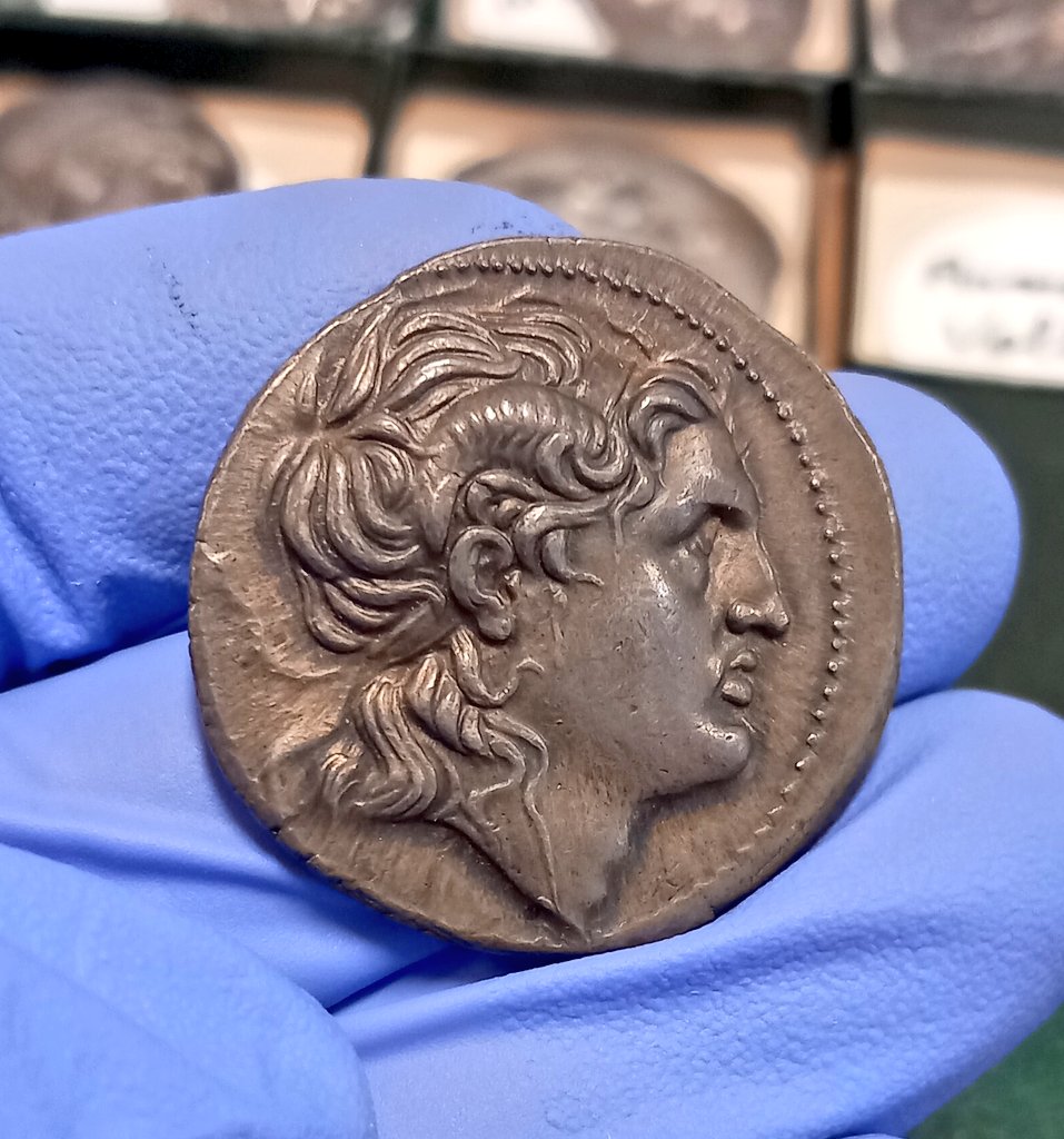 JulienOlivier45's tweet photo. Les 20 #monnaies #grecques sont prêtes pour le cours de demain📆 !
Ici🧐, un tétradrachme de #Lysimaque au portait d'#Alexandre, #Macédoine, vers 305-281 av. J.-C.
Toutes les #informations👇👇
https://t.co/piiAHEpXYK https://t.co/8TW723EcZ3