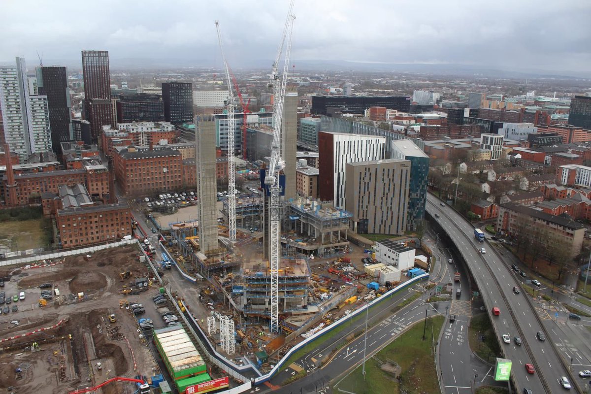 Great to see progress on site at First Street in Manchester – a £400m mixed-use regeneration scheme developed by <a href="/Downinggroup/">Downing</a>. 

We are manufacturing nearly 1500 #bathroompods for 3 towers of #studentaccommodation - our largest project to date for Downing.

#Construction