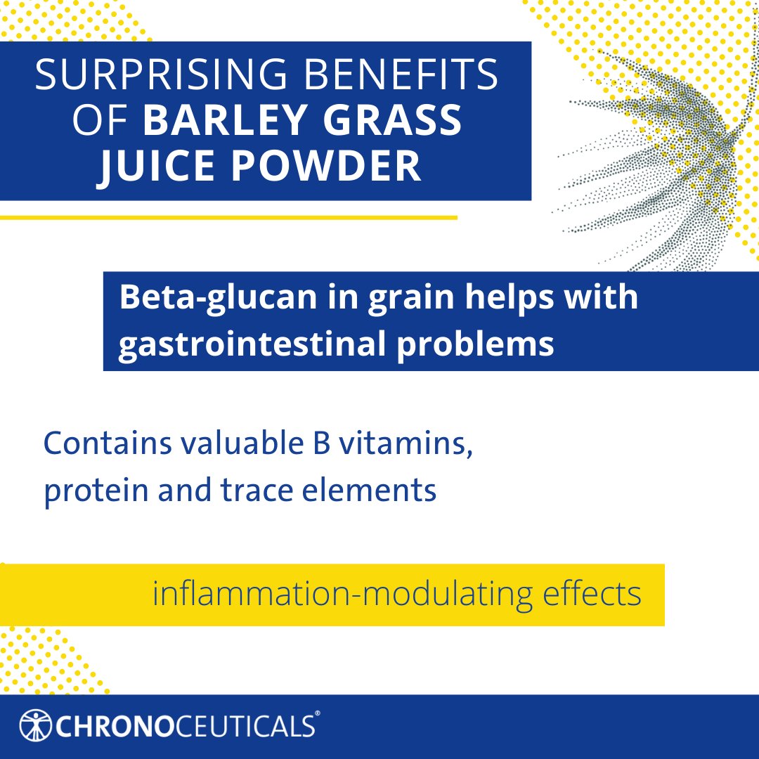 Not only does this grain offer a filling meal, it also holds many healing properties due to the numerous vitamins and minerals it contains.

Even more reason why the lineup of ingredients in #Immunochron® is a game winner for supporting immune health.

chronoceuticals.com/immunesystem/i…