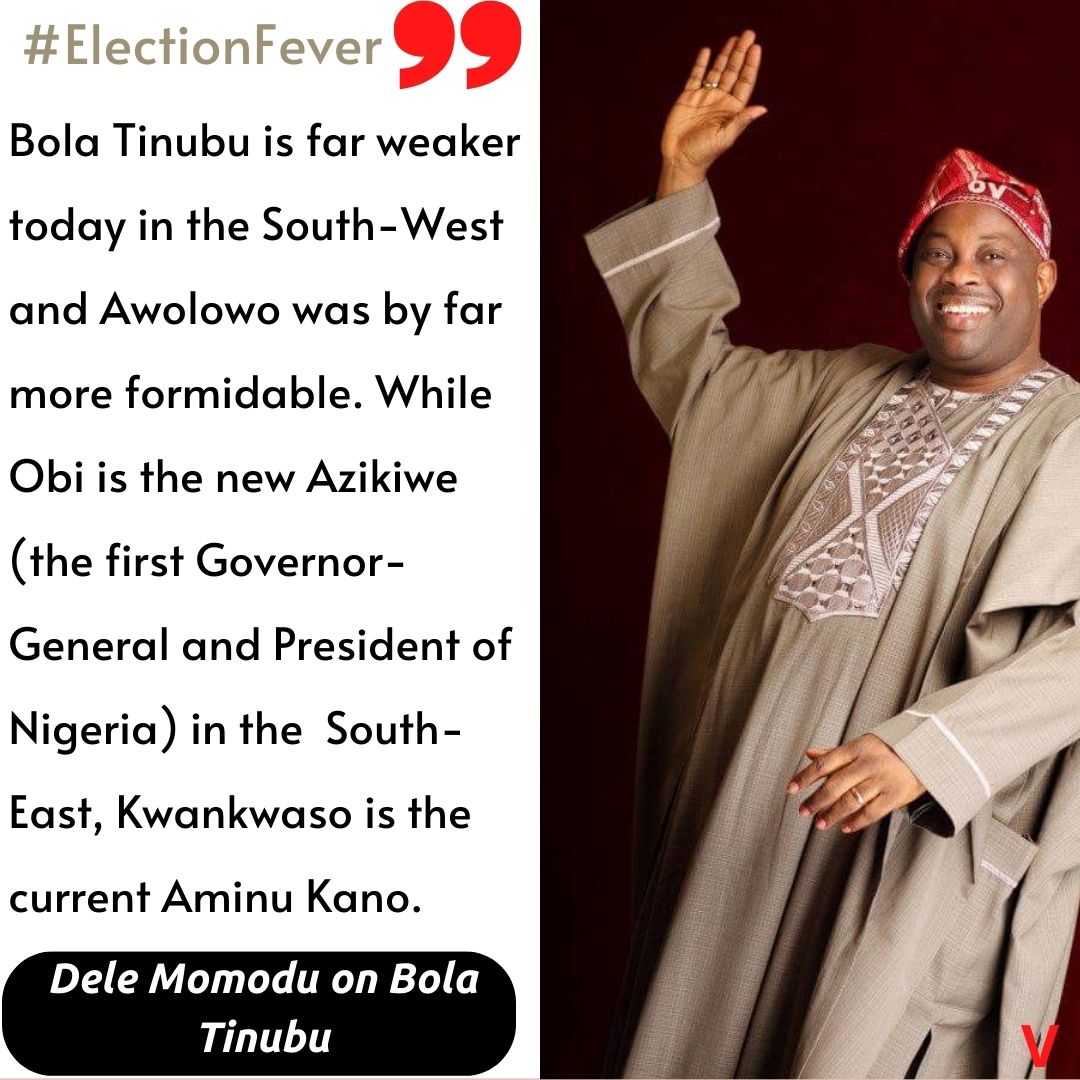 vanguardngrnews's tweet photo. #election #VanguardNewspaper  #vangaurdnews #delemomodu #bolatinubu #Awolowo #SouthEast #southwest #azikiwe https://t.co/DnzT6oLWXE