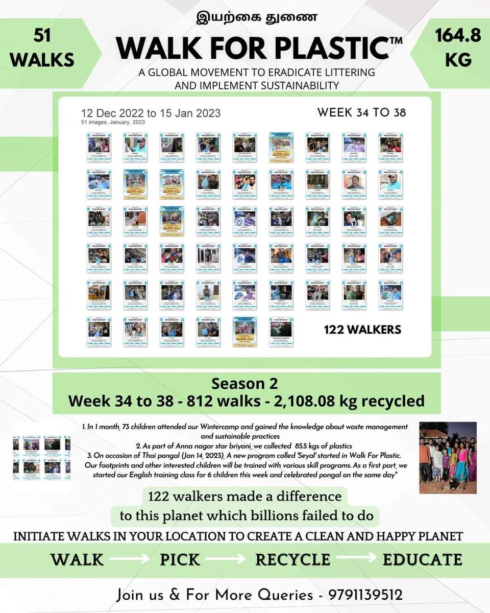 WalkForPlastic's tweet photo. Here comes the combined data of last 5 weeks.. 12th Dec to 15th jan ❤️
 ❤️🔥
.
To join our upcoming walks, pls DM.
.
#nature
#walk_for_plastic #walk_for_plastics #nature #environment #plasticfree #payanam #littered #litteredplastics #stoplittering #oceanawarenss #civicsense https://t.co/dhgvN9l0sC