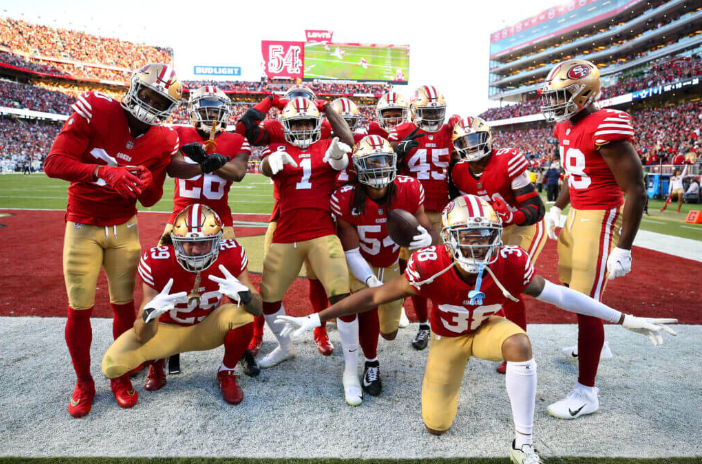 MsDebbieDebDeb's tweet photo. To win by any means necessary? Yes, I believe our @49ers are ‘built for it’ heading to the NFC title game. Our #Take6Mission is full steam ahead. Let's #BeatTheEagles &amp; move on up! #LFG!! If you're with me Faithful, give me a "Hell Yeah Ms. Debbie!" https://t.co/8VRqPVQjfz